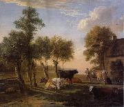 Cows in the Meadow near a Farm REMBRANDT Harmenszoon van Rijn